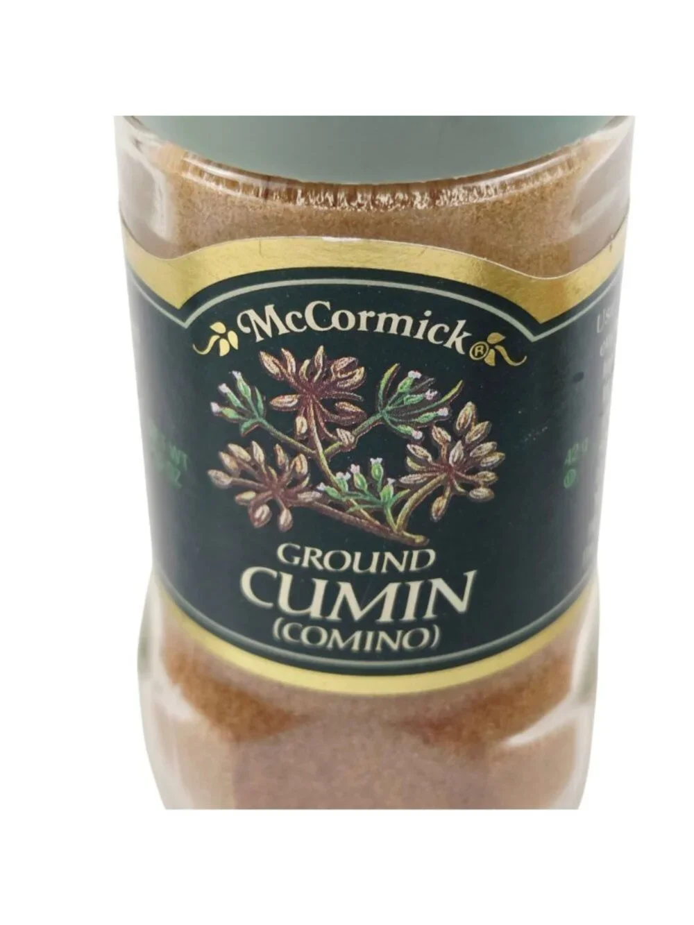 McCormick Spice Jars Thyme Rosemary Marjoram Cumin Nutmeg Vintage Green Lids
